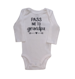 Pass to Grandpa Long Sleeve Onesie
