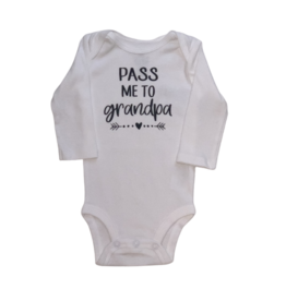 Tracy's Treasures Pass to Grandpa Long Sleeve Onesie
