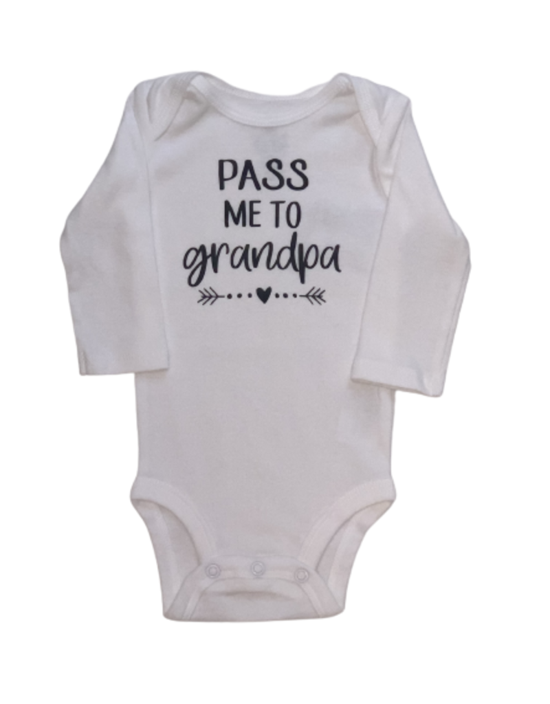 Pass to Grandpa Long Sleeve Onesie