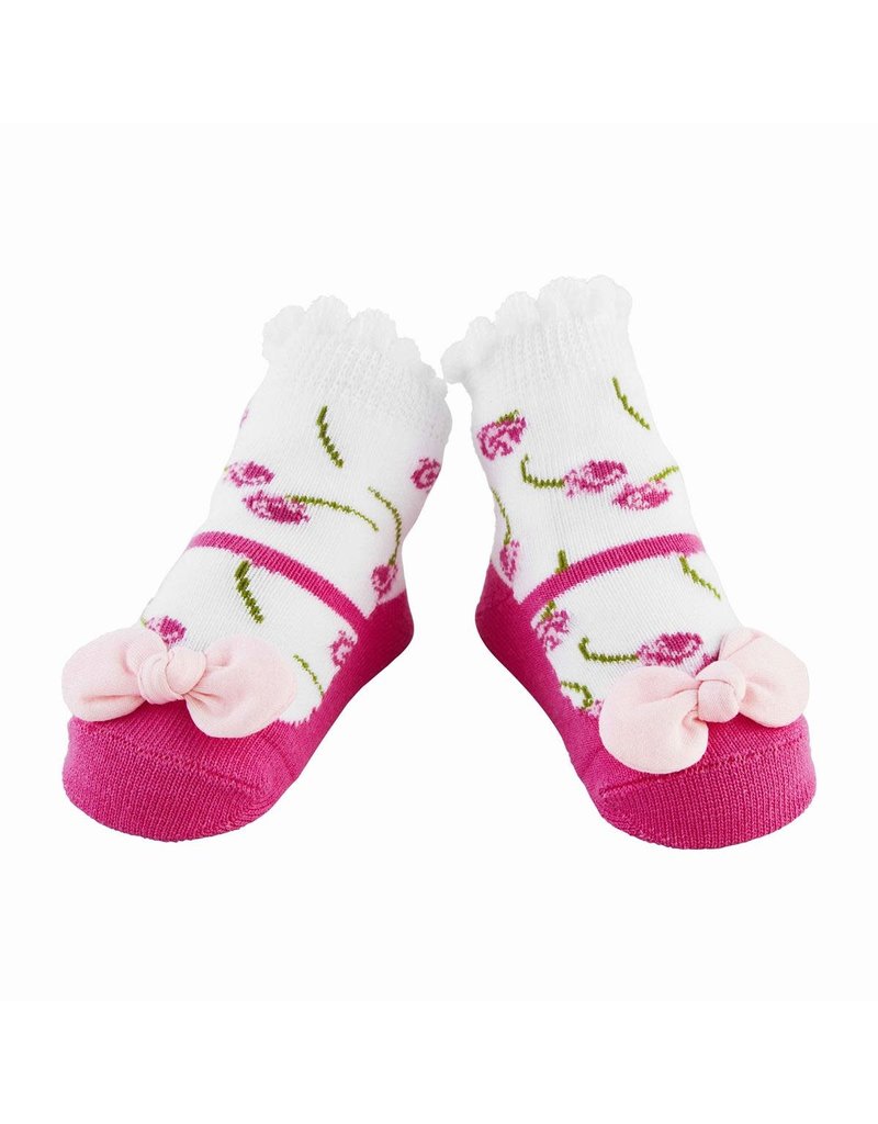 Petite Rose Bow Sock 0-12m