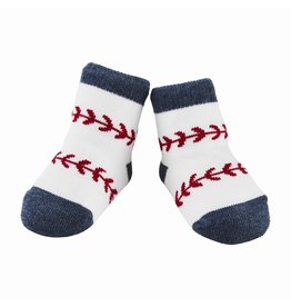MudPie Baseball Socks 0-12m