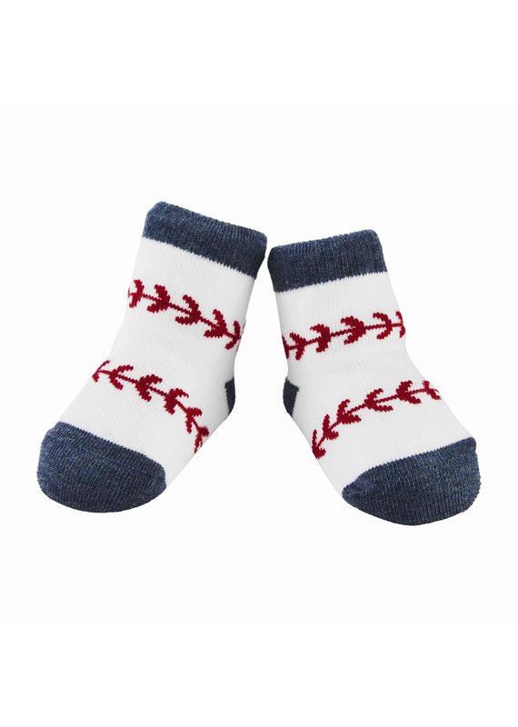 MudPie Baseball Socks 0-12m