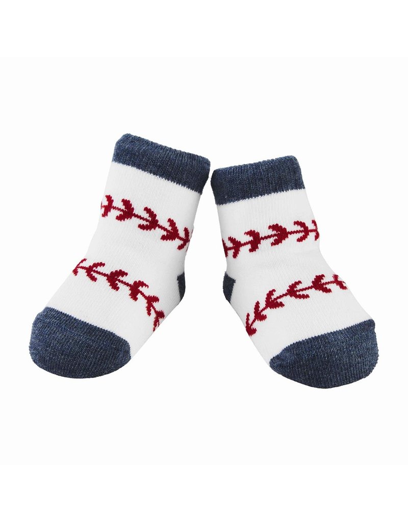 MudPie Baseball Socks 0-12m