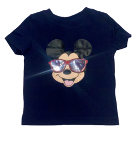 Tracy's Treasures Mickey Sunglasses Navy Short Sleeve Shirt