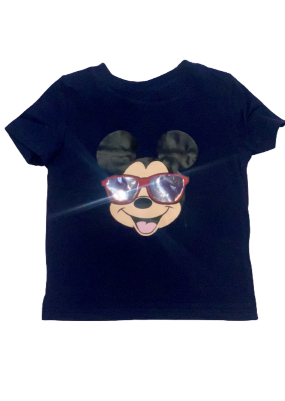Mickey Sunglasses Navy Short Sleeve Shirt