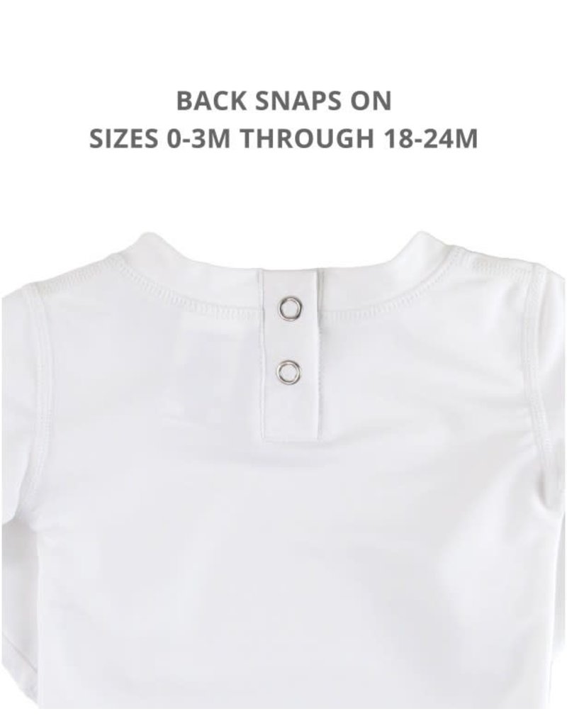 White Long Sleeve Rash Guard Bows & Babes