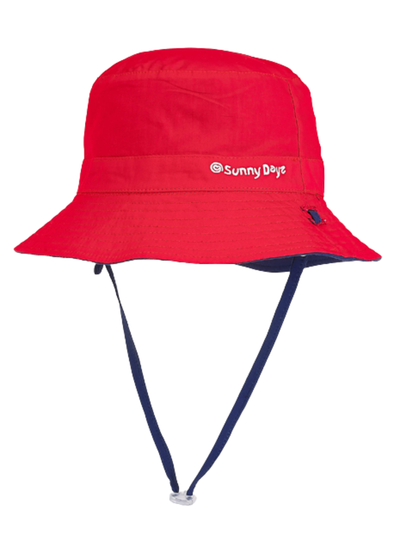 Reversible Red/Navy Bucket Hat 6-12 years