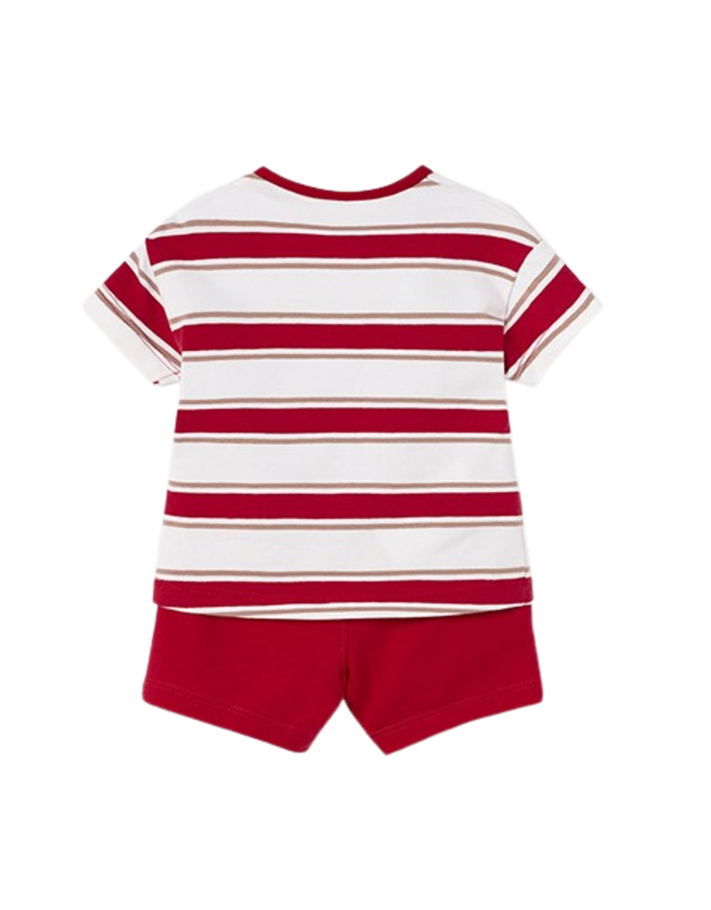 Red Shirt Short Set