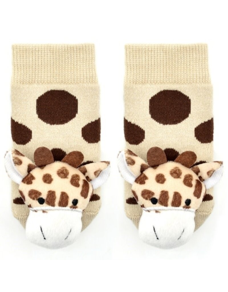 Boogie Toes Giraffe Rattle Socks 0-12m
