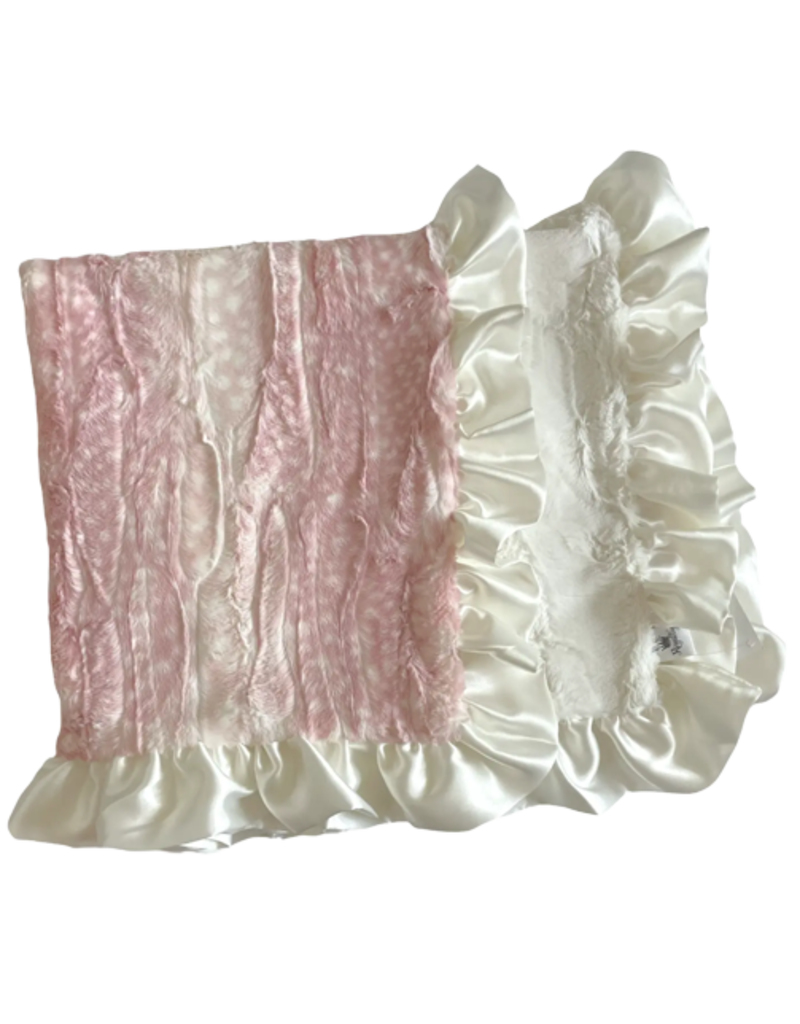 rockin royalty Sweet Pink Fawn Luxe Cuddle Blanket