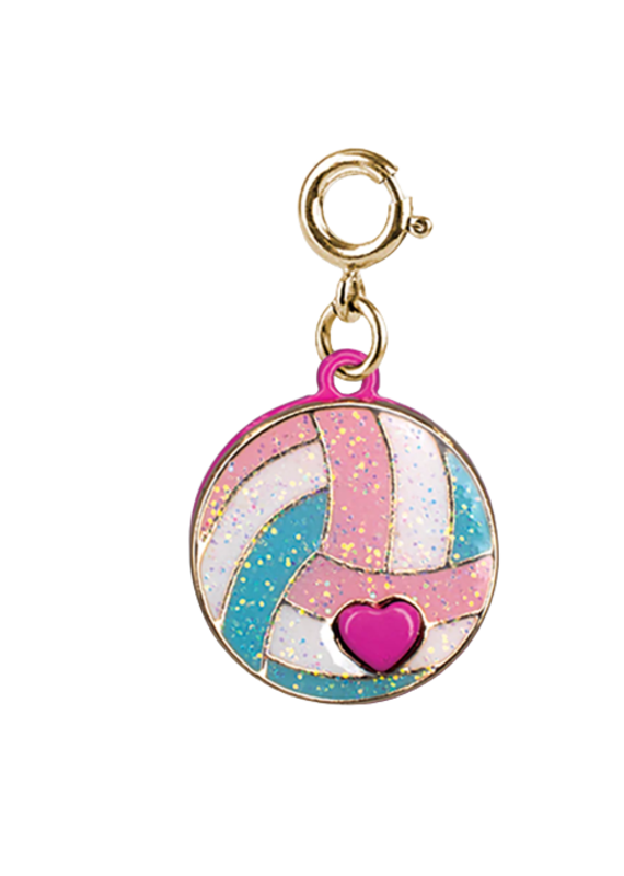 High Intencity Corporation CHARM IT! CHARM IT! Gold Glitter Volleyball Charm