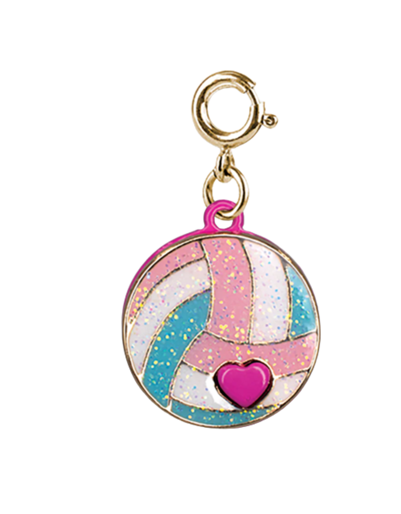 High Intencity Corporation CHARM IT! CHARM IT! Gold Glitter Volleyball Charm