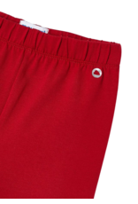 Red Elastane Basic Legging