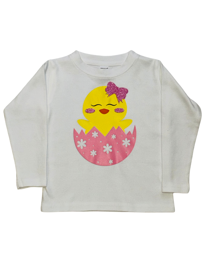 Chick with Bow Toddler Long Sleeve