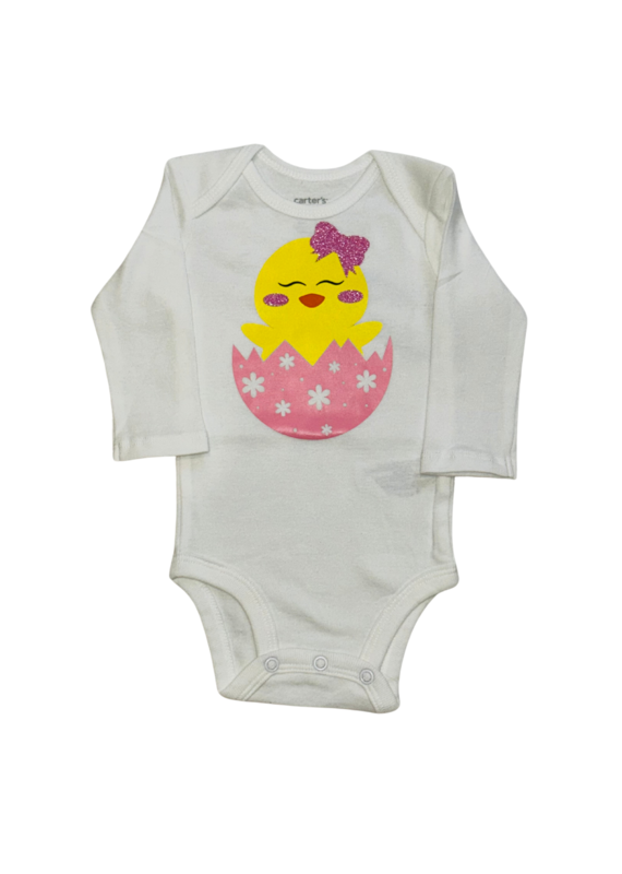 Chick with Bow & Egg Infant Onesie