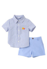 PatPat Toddler Boy Fruit Graphic Stripe Shirt and  Shorts