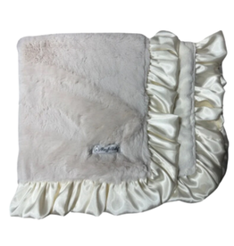 RazzleBaby Neutral & Champagne Double Plush Blanket