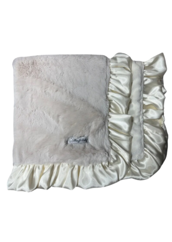 RazzleBaby Neutral & Champagne Double Plush Blanket