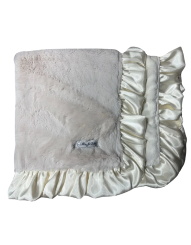 RazzleBaby Neutral & Champagne Double Plush Blanket