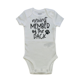 Tracy's Treasures Newest Member of the Pack Onesie