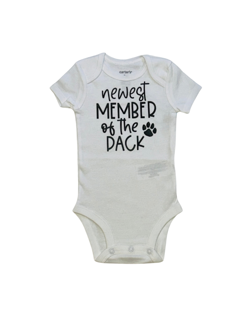 Tracy's Treasures Newest Member of the Pack Onesie