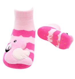 Liventi Pink Flamingo Rattle Socks 0-12m