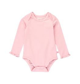 Pink Knit Ruffle Long Sleeve Onesie