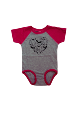 Tracy's Treasures Ghosts Bats Pink Baseball Tee Onesie