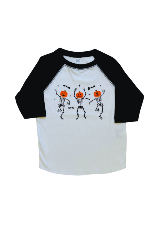 Tracy's Treasures Skeletons Dancing Baseball Tee
