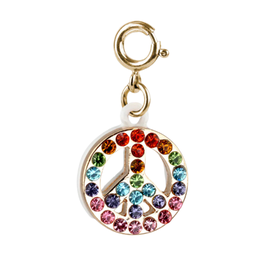 CHARM IT! Gold Rainbow Sparkle Peace Charm
