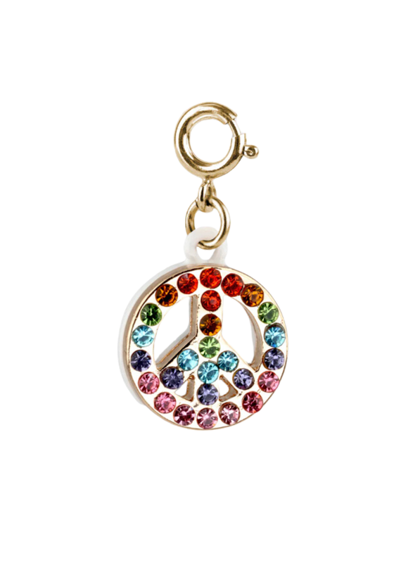 CHARM IT! Gold Rainbow Sparkle Peace Charm