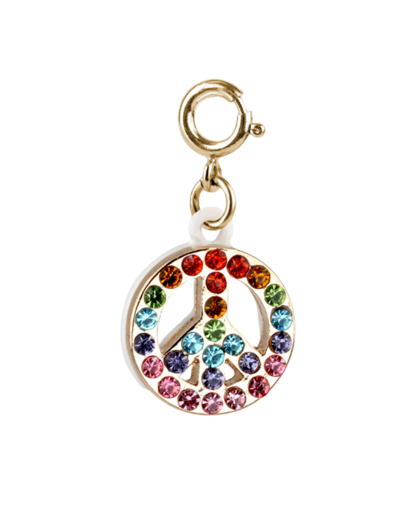CHARM IT! Gold Rainbow Sparkle Peace Charm