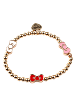 CHARM IT! Gold Hello Kitty Bow Stretch Bead Bracelet