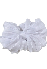 rockin royalty White Ruffled Headband