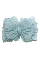 rockin royalty Baby Blue Ruffled Headband
