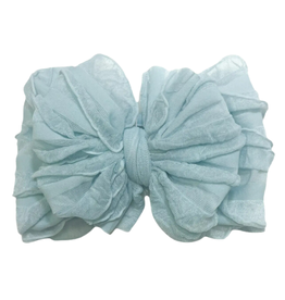 rockin royalty Baby Blue Ruffled Headband
