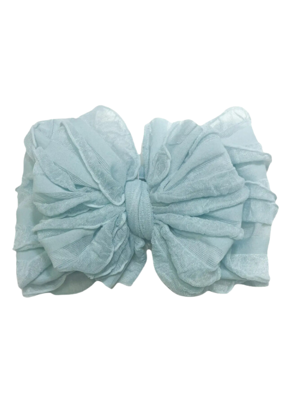 rockin royalty Baby Blue Ruffled Headband