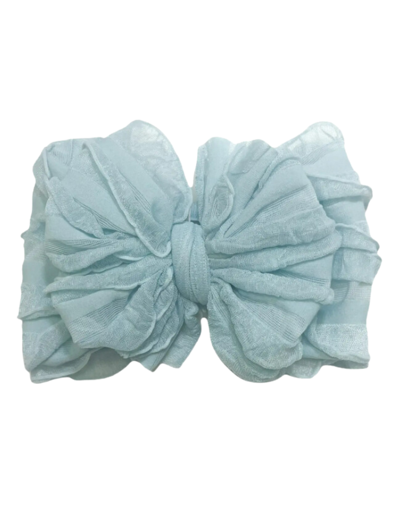 rockin royalty Baby Blue Ruffled Headband