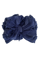 rockin royalty Navy Ruffled Headband