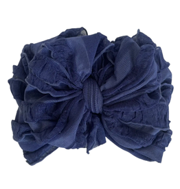 rockin royalty Navy Ruffled Headband