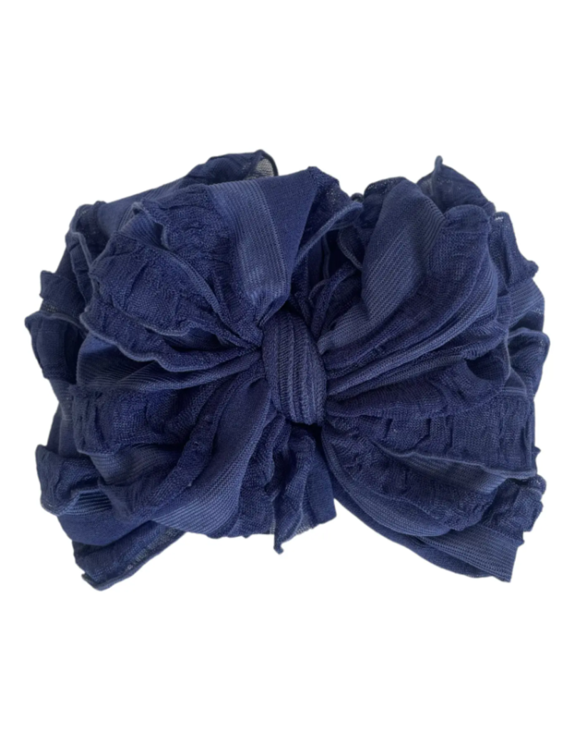 rockin royalty Navy Ruffled Headband