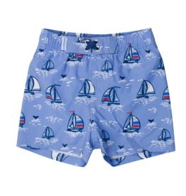RuffleButts + RuggedButts Blue Seas The Day Swim Trunks