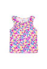 RuffleButts + RuggedButts Vibrant Neon Active Ruffle Tank Top
