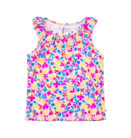 RuffleButts + RuggedButts Vibrant Neon Active Ruffle Tank Top