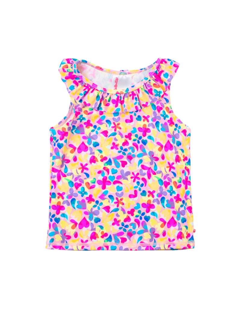 RuffleButts + RuggedButts Vibrant Neon Active Ruffle Tank Top
