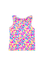 RuffleButts + RuggedButts Vibrant Neon Active Ruffle Tank Top
