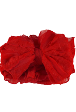 rockin royalty Bright Red Ruffled Headband