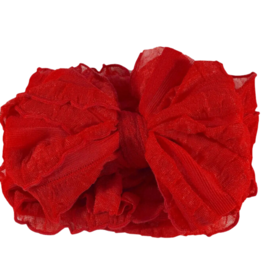 rockin royalty Bright Red Ruffled Headband