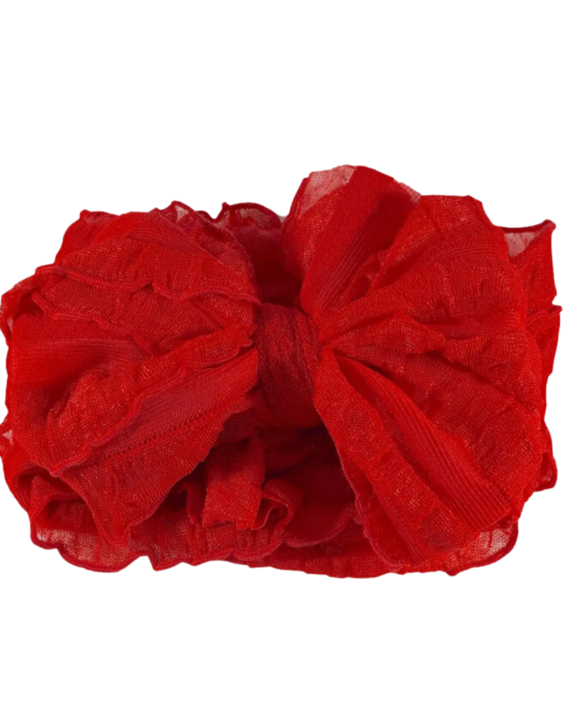 rockin royalty Bright Red Ruffled Headband