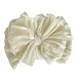 rockin royalty Ivory Ruffled Headband